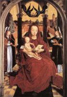 Memling, Hans - Virgin and Child Enthroned with two Musical Angels